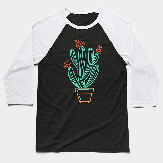 cute cactus II Baseball T-Shirt by donipacoceng